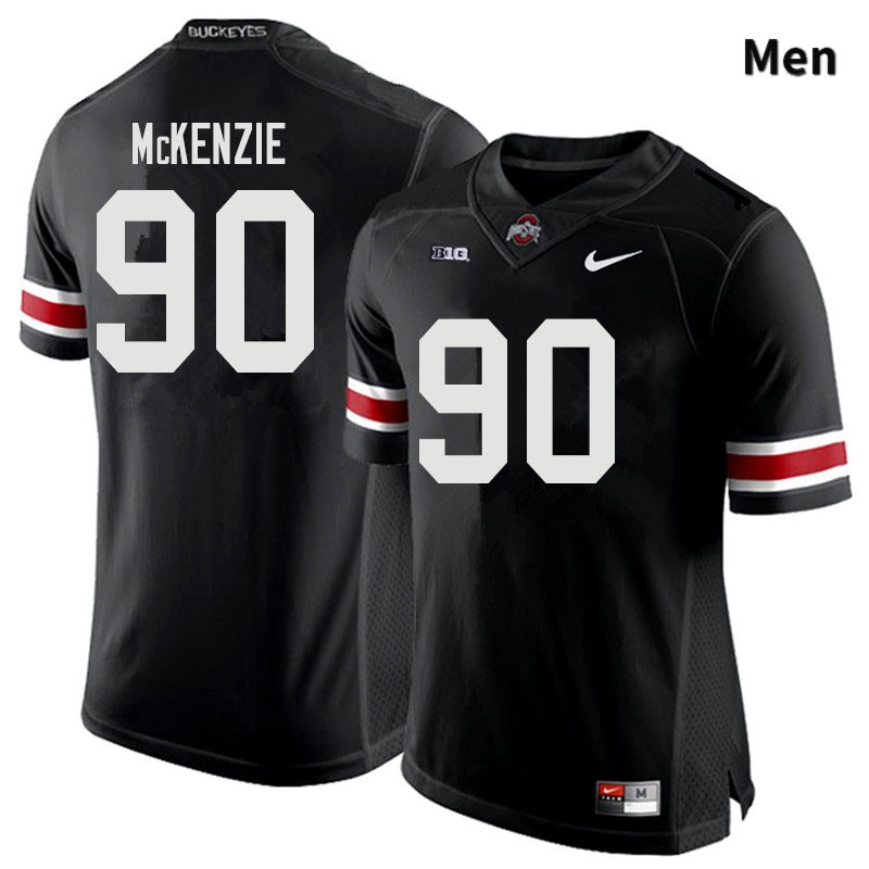 Ohio State Buckeyes Jaden McKenzie Men's #90 Black Authentic Stitched College Football Jersey